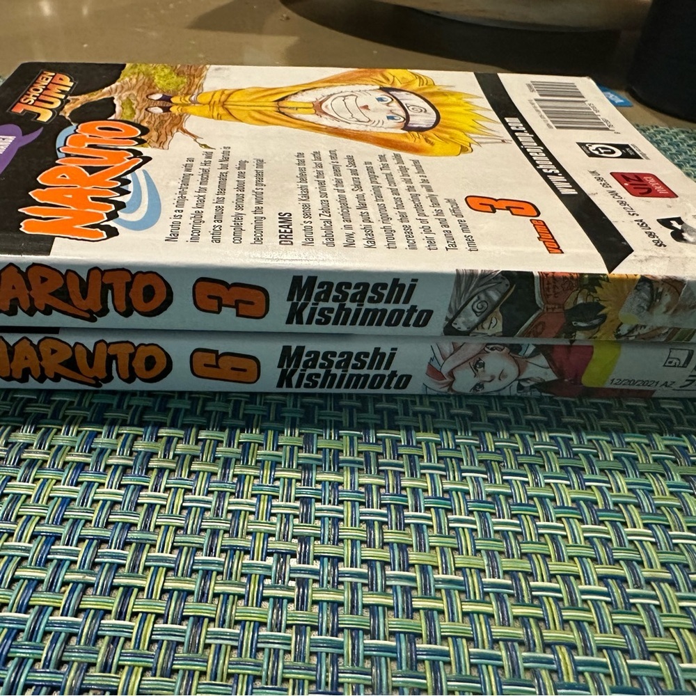 Naruto Manga Volumes 6 and 3, NWT